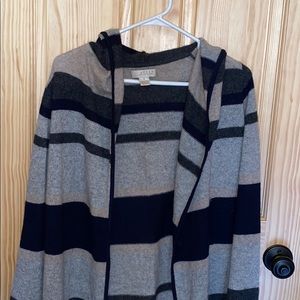 100% cashmere stripped cardigan
